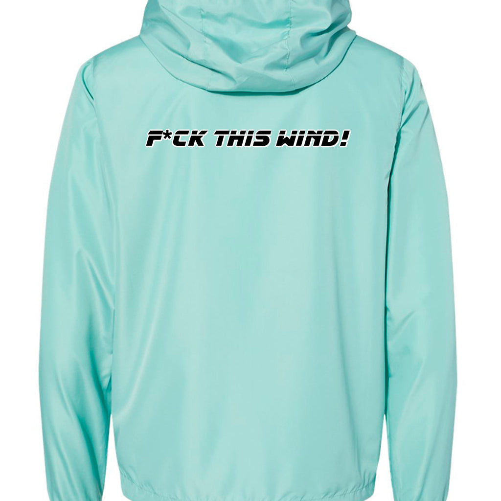 Aqua/ White Zipper - BACK