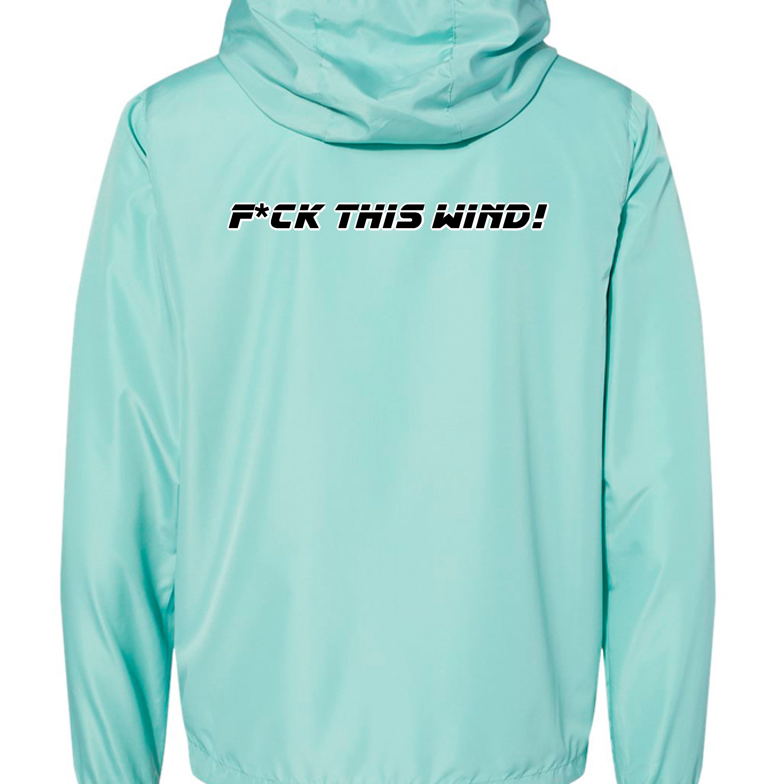Aqua/ White Zipper - BACK